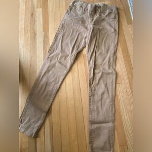 Uniqlo Girls Beige Pants L Uniform Pull-on waist